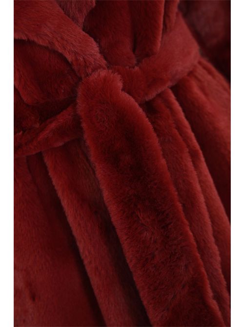 Cappotto in faux fur bordeaux Herno | CA000586D 124226705